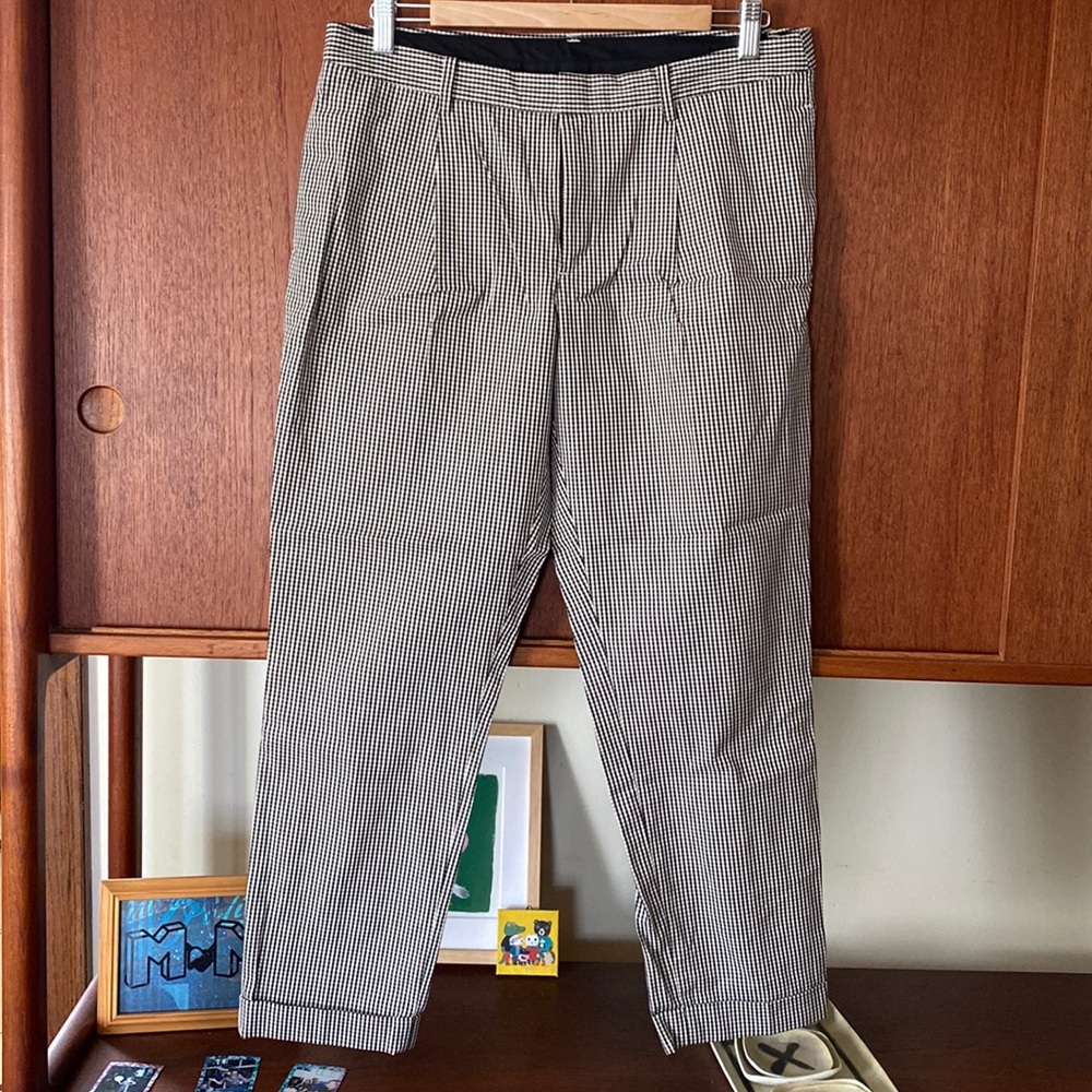 Uniqlo black and white checkered pants/slacks